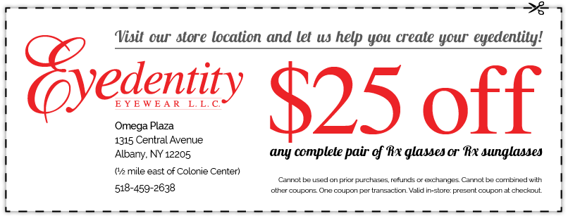 Events & Special Offers - image of $25 Off Coupon for Eyedentity Eyewear LLC